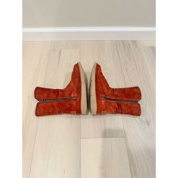 UGG COLLECTION ABREE SUEDE WOMEN SHORT BOOTS RUST US 6 - Picture 7 of 11